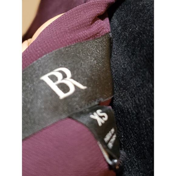 Banana Republic Sheath Dress Womens XS Purple Midi Satin Long Sleeve Tie Waist - Picture 3 of 15